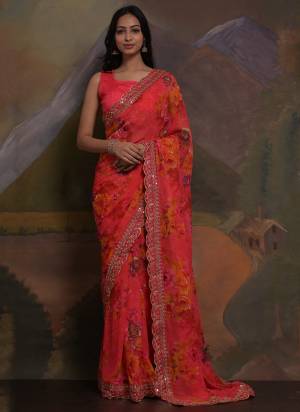 Attrective Look These Saree in Fine Colored.These Saree Are Georgette And Blouse is Mono Banglori Fabricated.Its Beautified With Designer Printed With Coding,Sequance Embroidery Work Lace Border.