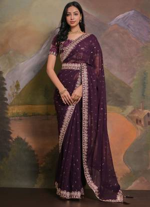 Attrective Look These Saree in Fine Colored.These Saree Are Georgette And Blouse is Mono Banglori Fabricated.Its Beautified With Designer Codding,Sequance Embroidery Work.