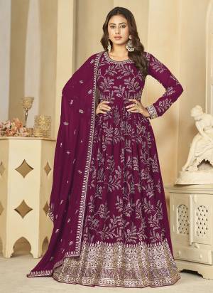 Looking These Designer Paty Wear Anarkali Suit in Fine Colored Pair With Bottom And Dupatta.These Top And Dupatta Are Fabricated On Faux Georgette Pair With Santoon Bottom.Its Beautified With Santoon Inner.Its Beautified With Heavy Designr Sequance Embroidery Work.