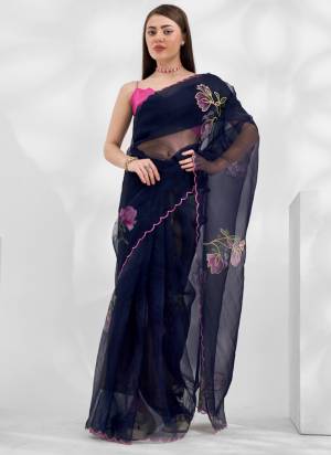 Attrective These Fancy Party Wear Saree in Fine Colored.These Saree Are Organza And Blouse is Fabricated On Art Silk Pair.Its Beautified With Printed With Hand Work Disigner.