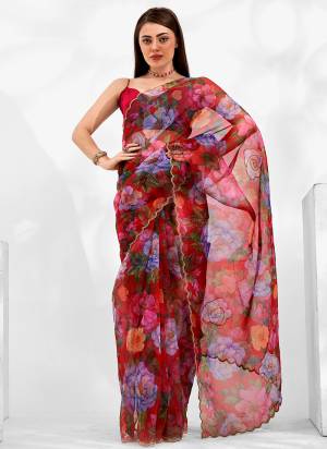 Attrective These Fancy Party Wear Saree in Fine Colored.These Saree Are Organza And Blouse is Fabricated On Art Silk Pair.Its Beautified With Printed With Hand Work Disigner.