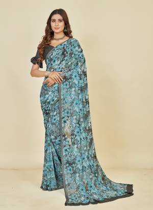  Looking These Party Wear Saree in Fine Colored.These Saree And Blouse is Fabricated On Georgette Pair.Its Beautified With Designer Floral Printed.