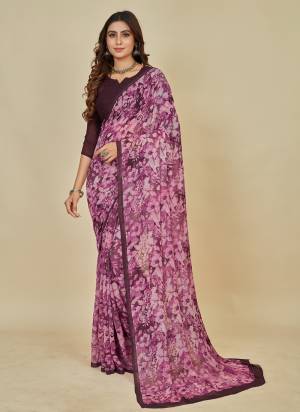  Looking These Party Wear Saree in Fine Colored.These Saree And Blouse is Fabricated On Georgette Pair.Its Beautified With Designer Floral Printed.