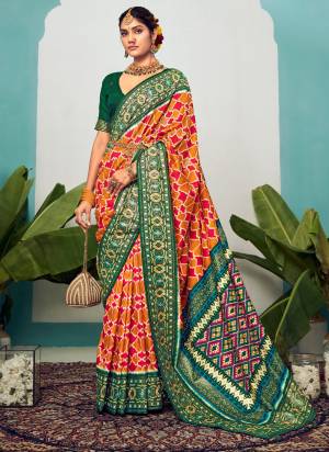  These Party Wear Saree in Fine Colored.These Saree And Blouse is Fabricated On Cotton Silk Pair.Its Beautified With Wevon Jari Designer,Chevron Printed With Polka Dots.