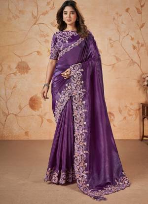 Look Attrective These Designer Party Wear Saree in Fine Colored.These Saree Are Banarasi Crush Silk And Blouse Banarasi Crush Silk is Fabricated.Its Beautified Heavy Designer Sequance Embroidery Work.