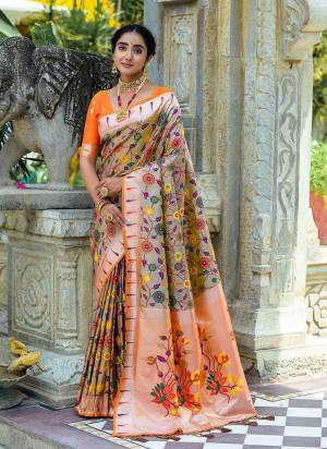 Garb These Party Wear Fancy Saree in Fine Colored.These Saree And Blouse is Fabricated On Banarasi Silk.Its Beautified With Wevon Paithani Meenakari Jacquard Designer.