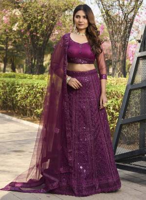 A Designer Look,Grab These  Lehenga Choli in Fine Colored.These Lehenga And Blouse Are Net And Dupatta Are Fabricated On Net.Its Beautified With Designer Embroidery Work.