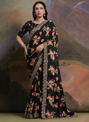 Grab These Festive Wear Saree in Fine Colored.These Saree is Fabricated On Chinon Pair With Mono Banglori Blouse.Its Beautified Designer Floral Printed With Coding Sequance Embroidery Work Lace Border.