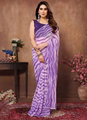 Attrective These Party Wear Saree in Fine Colored.These Saree Are Georgette And Blouse is Fabricated On Banglori Pair.Its Beautified With Designer Printed With Lace Border.