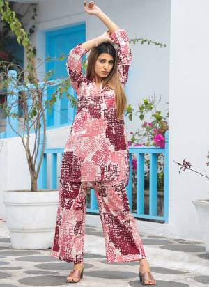 Grab These Beautiful Looking Readymade Co-Ord Top With Bottom Set.These Top And Bottom is Fabricated On Cotton.Its Beautified With Designer Printed With Pocket .