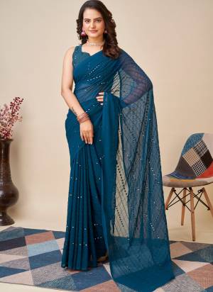 Attrective Look These Saree in Fine Colored.These Saree Are Georgette And Blouse is Art Silk Fabricated.Its Beautified With Designer Thread,Sequance Embroidery Work.