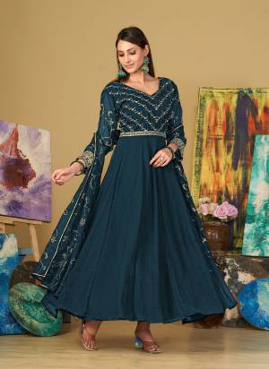 Looking These Anarkali Suit in Fine Colored Pair With Bottom And Dupatta.These Top Are Georgette And Dupatta Are Fabricated On Georgette Pair With Crepe Bottom.Its Beautified With Heavy Designer Embroidery Work.