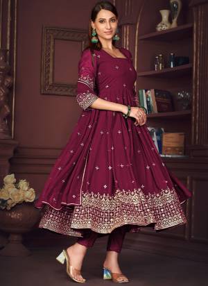 Attrective Looking These Anarkali Suit in Fine Colored Pair With Bottom And Dupatta.These Top Are Georgette And Dupatta Are Fabricated On Georgette Pair With Crepe Bottom.Its Beautified With Heavy Designer Embroidery Work.