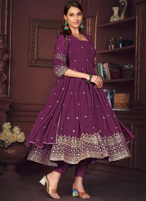 Attrective Looking These Anarkali Suit in Fine Colored Pair With Bottom And Dupatta.These Top Are Georgette And Dupatta Are Fabricated On Georgette Pair With Crepe Bottom.Its Beautified With Heavy Designer Embroidery Work.