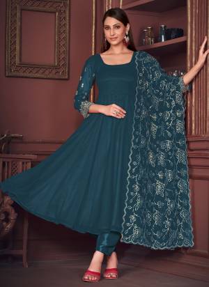 Attrective Looking These Anarkali Suit in Fine Colored Pair With Bottom And Dupatta.These Top Are Georgette And Dupatta Are Fabricated On Georgette Pair With Crepe Bottom.Its Beautified With Heavy Designer Embroidery Work.