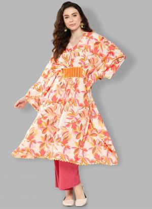 Attrective These Beautiful Designer Readymade Kaftan.These Kurti is Fabricated On Crepe.Its Beautified With Designer Printed.