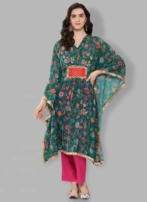 Attrective These Beautiful Designer Readymade Kaftan.These Kurti is Fabricated On Georgette.Its Beautified With Designer Printed.