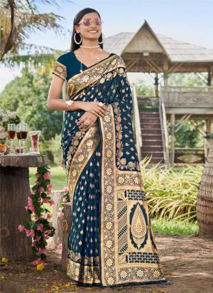  Looking These Party Wear Saree in Fine Colored.These Saree And Blouse is Fabricated On Silk.Its Beautified With Heavy Weavon Designer.