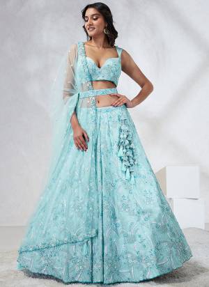 Attrective Looking This Partywear Fine Color Heavy Designer Choli Fabric Georgette And Lahenga Georgette And Dupatta Net In Fabricated Beautified With Attrective Designer Thread,Sequance Embroidery Work. Buy Now.