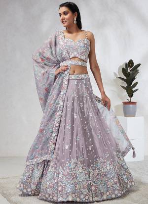 Attrective Looking This Partywear Fine Color Heavy Designer Choli Fabric Silk Chiffon And Lahenga Silk Chiffon And Dupatta Organza In Fabricated Beautified With Attrective Designer Thread,Sequance Embroidery Work. Buy Now.