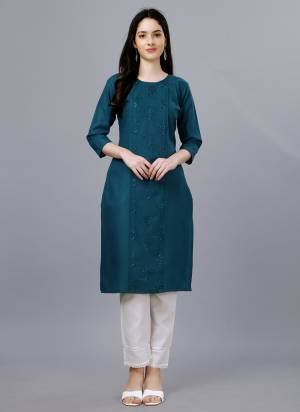 Attrective These Beautiful Looking Readymade Straight Kurti.These Kurti is Fabricated On Cotton Magic Slub.Its Beautified With Designer Embroidery Work .