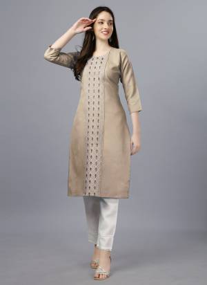 Attrective These Beautiful Looking Readymade Straight Kurti.These Kurti is Fabricated On Cotton Magic Slub.Its Beautified With Designer Embroidery Work .