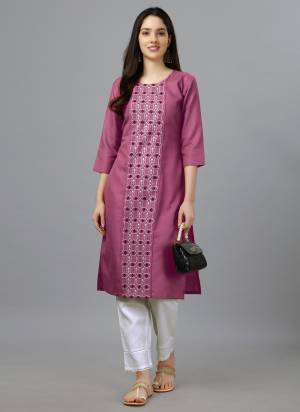 Attrective These Beautiful Looking Readymade Straight Kurti.These Kurti is Fabricated On Cotton Magic Slub.Its Beautified With Designer Embroidery Work .