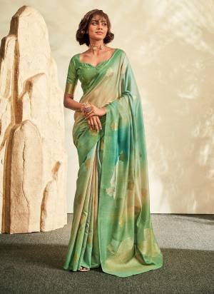 Looking These Party Wear Saree in Fine Colored.These Saree And Blouse is Fabricated On Handloom Khadi.Its Beautified With Handloom Weaving Jari Designer With Printed Work.