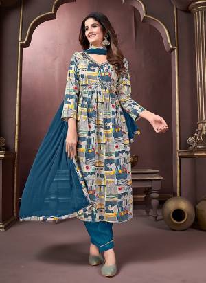 Attrective Looking These Beautiful Readymade Suits Set.These Top And Bottom is Fabricated On Rayon And Nazmin Dupatta.Its Beautified With Designer Printed,Hand Work With Pocket.