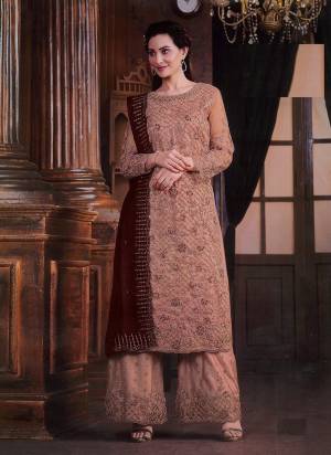 Attrective These Designer Plazzo Suit in Fine Colored Pair With Bottom And Dupatta.These Top Are Net And Dupatta Are Fabricated On Georgette Pair With Net Bottom.Its Beautified With Satin Inner.Its Beautified With Heavy Designer Embroidery Work.