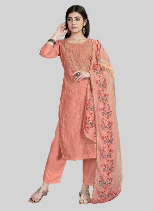 Garb These Designer Salwar Suit in Fine Colored Pair With Bottom And Dupatta.These Top Are Chanderi Silk And Dupatta Are Fabricated On Lurex Chandei Pair With Santoon Bottom.Its Beautified With Designer Embroidery Work With Digital Printed.