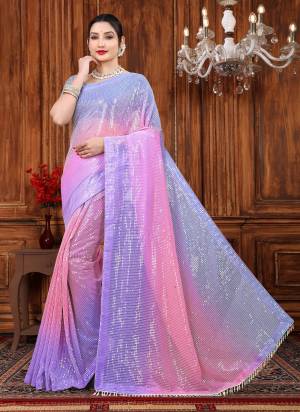 Attrective These Fancy Party Wear Saree in Fine Colored.These Saree Are Georgette And Blouse is Satin Fabricated.Its Beautified With Designer Sequance Embroidery Work.