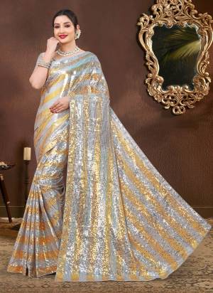 Attrective These Fancy Party Wear Saree in Fine Colored.These Saree Are Georgette And Blouse is Georgette Fabricated.Its Beautified With Designer Sequance Embroidery Work.