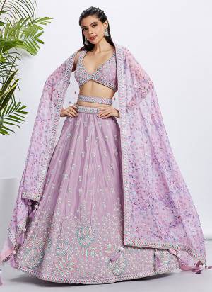 Attrective Looking This Partywear Fine Color Fancy Heavy Designer Choli Fabric Chiffon And Lahenga Chiffon And Dupatta Georgette In Fabricated Beautified With Attrective Designer Thread,Sequance Embroidery Work. Buy Now.