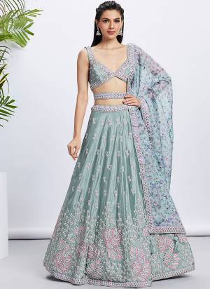 Attrective Looking This Partywear Fine Color Fancy Heavy Designer Choli Fabric Chiffon And Lahenga Chiffon And Dupatta Georgette In Fabricated Beautified With Attrective Designer Thread,Sequance Embroidery Work. Buy Now.