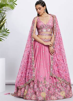 Attrective Looking This Partywear Fine Color Fancy Heavy Designer Choli Fabric Silk Chiffon And Lahenga Silk Chiffon And Dupatta Organza In Fabricated Beautified With Attrective Designer Thread,Sequance Embroidery Work. Buy Now.