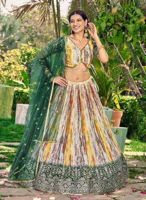 For A Designer Look,Grab These Lehenga Choli in Fine Colored.These Lehenga Are Chinon And Blouse Are Fabricated On Chinon Pair With Dupatta Are Soft Net.Its Beautified With Digital Printed, Designer Jari,Sequance Embroidery Work.