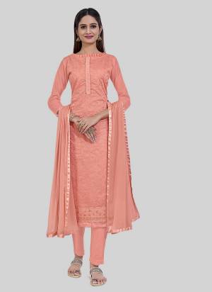 Attrective These Designer Salwar Suit in Fine Colored Pair With Bottom And Dupatta.These Top Are Chanderi Silk And Dupatta Are Fabricated On Nazneen Pair With Santoon Bottom.Its Beautified With Designer Thread Embroidery Work.