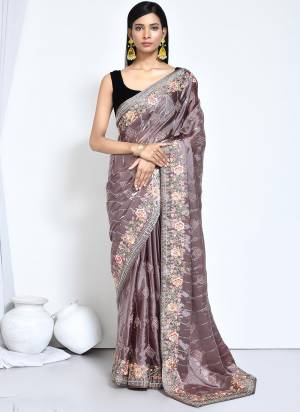 Look Attrective These Designer Party Wear Saree in Fine Colored.These Saree And Blouse Are Satin Silk is Fabricated.Its Beautified Desiger Heavy Embroidery With Stone Work.