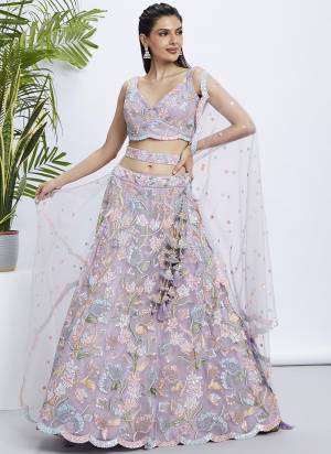 Attrective Looking This Partywear Fine Color Fancy Heavy Designer Choli Fabric Are Net And Lahenga Net And Dupatta Net In Fabricated Beautified With Attrective Designer Thread,Sequance Embroidery Work. Buy Now.