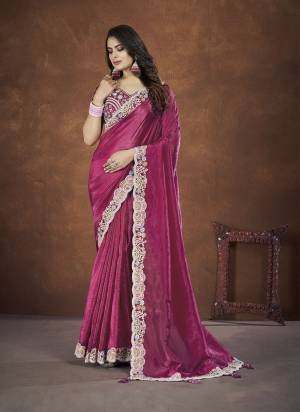 Look Attrective These Party Wear Fancy Designer Saree in Fine Colored.These Saree Are Banarasi Crush Silk And Blouse Net is Fabricated.Its Beautified Designer Embroidery Work.