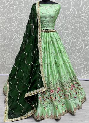 For A Fancy Designer Look,Grab These Lehenga Choli With Dupatta in Fine Colored.These Lehenga And Choli Are Rangoli Silk And Dupatta Are Fabricated On Georgette Pair.Its Beautified With Designer Jari,Sequance,Multy Thread Embroidery Work.