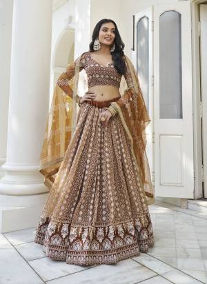 For A Different Look,Grab These Party Wear Designer Lehenga in All Over Pretty Colored Pair With Blouse And Dupatta.These Lehenga Choli And Dupatta is All Over Butterfly Net Base Fabric With Designer Thread,Sequance Embroidery Work.