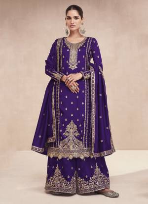 Garb These Designer Sharara Suits in Fine Colored Pair With Dupatta.These Top And Dupatta Are Fabricated On Silk Pair With Silk Bottom.Its Beautified With Designer Jari Embroidery Work