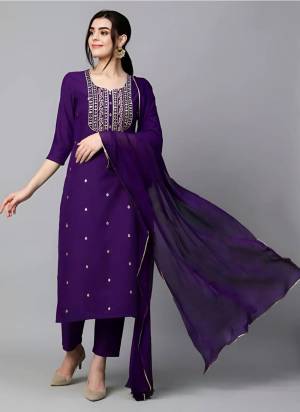 Attrective These Suit in Fine Colored Pair With Bottom And Dupatta.These Top And Bottom Are Fabricated On Rayon Slub Pair With Chinon Dupatta.Its Beautified With Designer Embroidery Work.