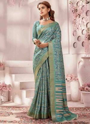 Looking These Party Wear Saree in Fine Colored.These Saree And Blouse is Fabricated On Kolkata Handloom Silk.Its Beautified With Handloom Weaving Jari Designer With Printed.