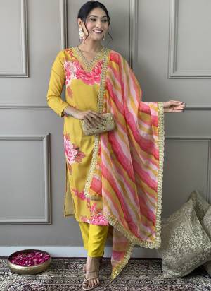 Grab These Readymade Suit in Fine Colored Pair With Bottom And Dupatta.These Top Are Muslin And Dupatta Are Fabricated On Organza Pair With Rayon Bottom.Its Beautified With Designer Printed With Embroidery Work.