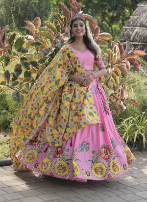 For A Designer Look,Grab These Lehenga Choli in Fine Colored.These Lehenga And Blouse Are Fabricated On Dolla Silk Pair With Dolla Silk Dupatta.Its Beautified With Designer Digital Printed, Embroidery Work.