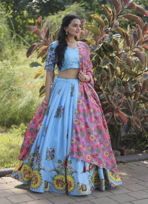 For A Designer Look,Grab These Lehenga Choli in Fine Colored.These Lehenga And Blouse Are Fabricated On Dolla Silk Pair With Dolla Silk Dupatta.Its Beautified With Designer Digital Printed, Embroidery Work.