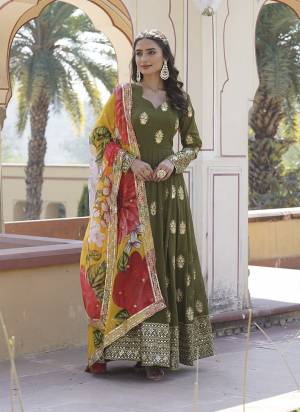 Attrective Looking These Beautiful Looking Readymade Long Gown With Dupatta.These Gown is Fabricated On Faux Georgette And Tabby Silk Dupatta.Its Beautified With Designer Jari, Sequance Embroidery Work Printed Dupatta.